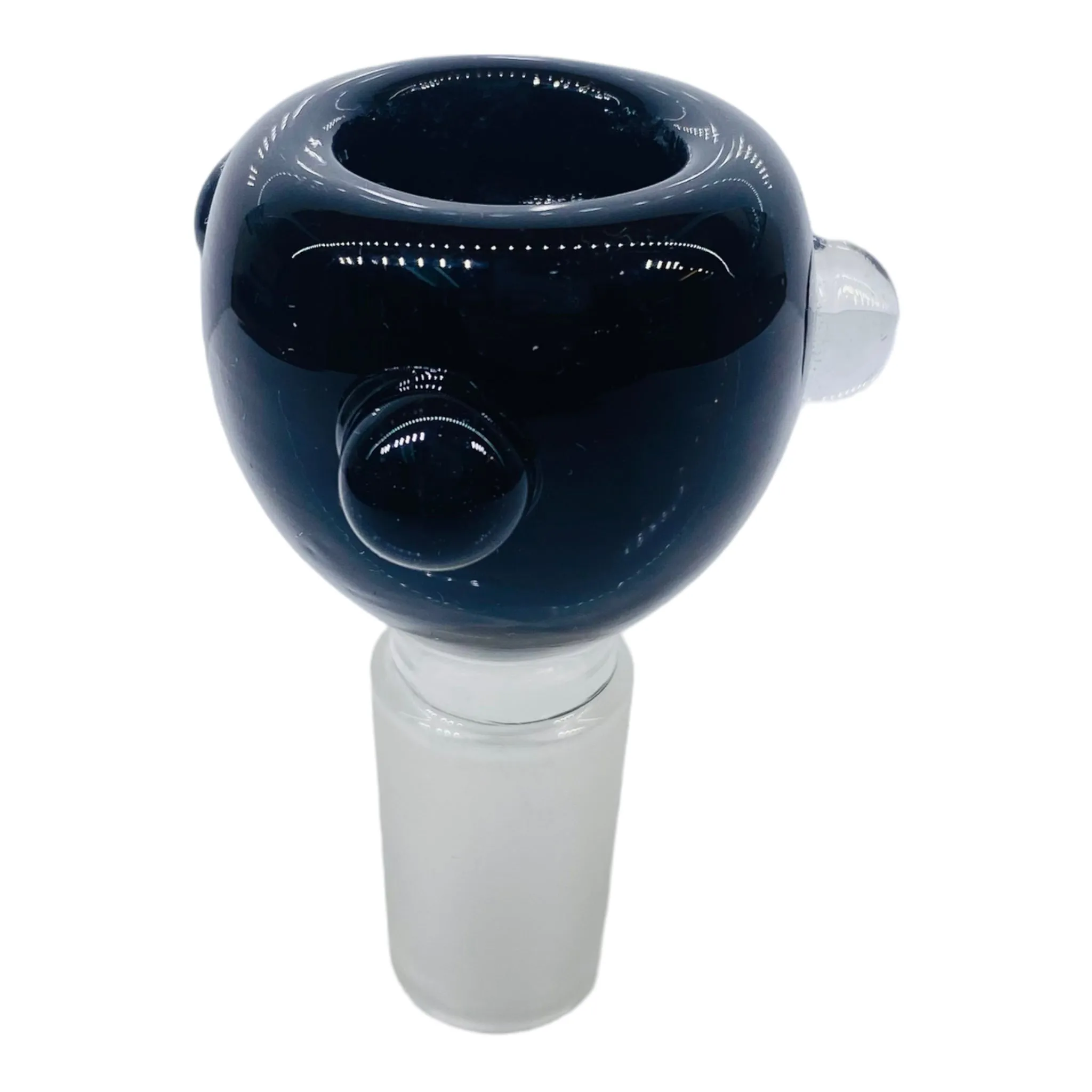 18mm Flower Bowl - Black Basic Bubble Bong Bowl Piece