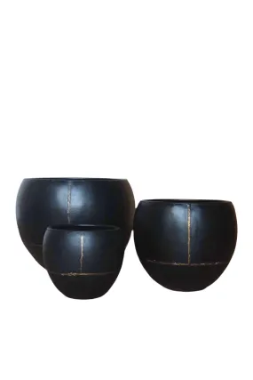 Black Iron Globe Planter