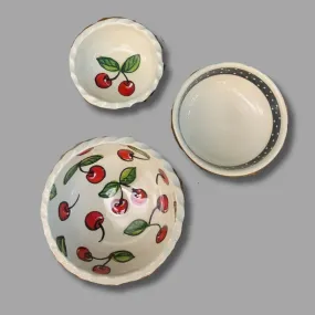 Cherry Dip Bowls: set of 3