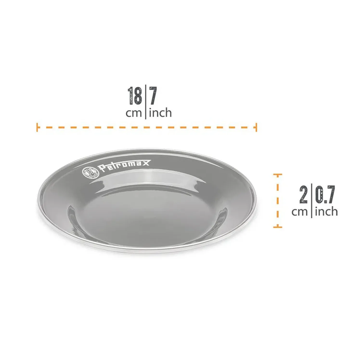 Petromax Enamel Plates Black 2 Pieces (18 cm) Black | Buy Petromax Enamel Plates Black 2 Pieces (18 cm) Black here | Outnorth