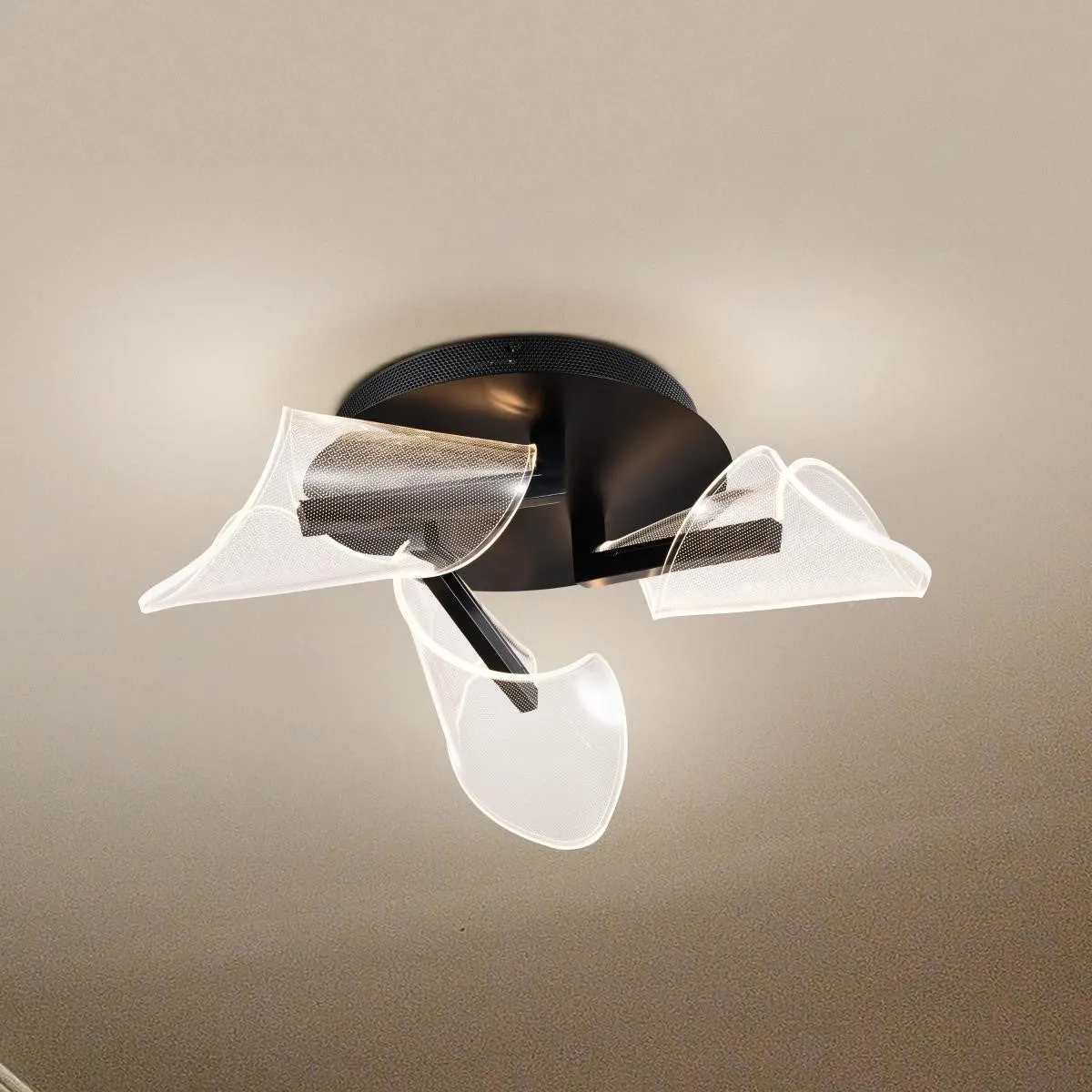 Sedona 22" LED Flush Mount Light, Matte Black Finish