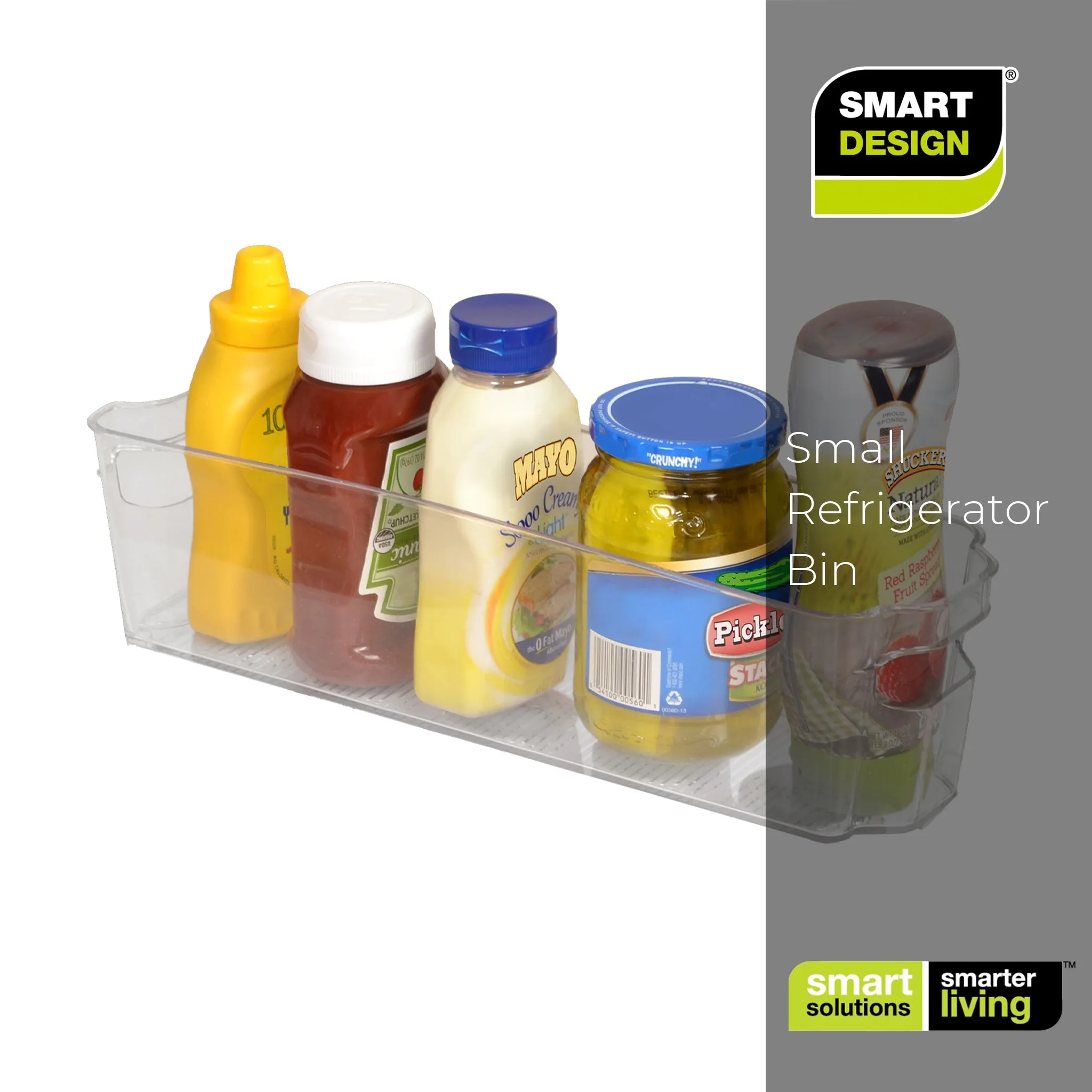 Stackable Refrigerator Bin with Handle - 4.5 x 15 Inch