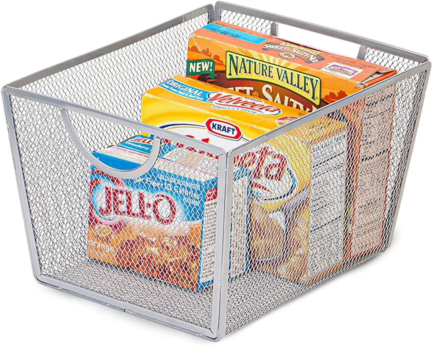 Steel Mesh Basket Organizers with Handles - Set of 6